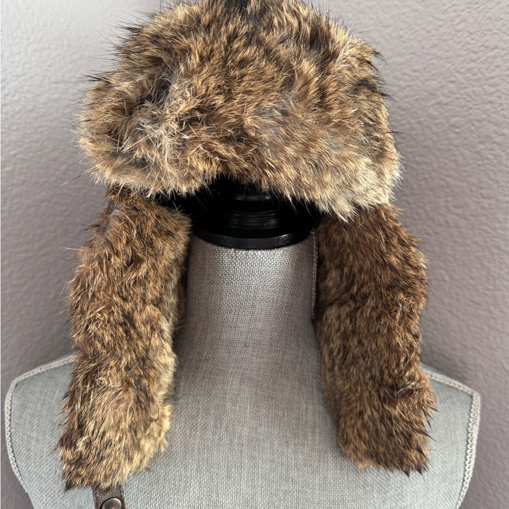 Faux Fur Trapper Hat - Brown